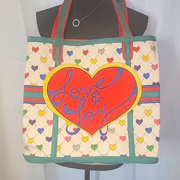 Brighton Holiday Christmas Love & Joy Canvas Tote - Picture 10 of 15
